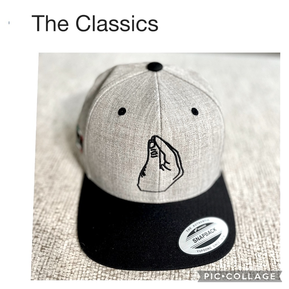 NEW ITALIAN HAND GESTURE PINCHED FINGERS WOOL BLEND SNAPBACK CAP